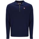 Fila Vintage Blake Long Sleeve Polo in Navy SS25MH007 410 