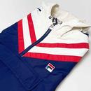 Bruno Fila Vintage 1/4 Zip Hooded Tricolour Jacket