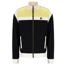 Fila Vintage Cruz Track Jacket in Black/Gardenia/Popcorn Yellow FW23MH019 001 