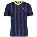 Fila Vintage Fionn Pinstripe Ringer T-shirt in Navy S23MH001 410