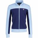 Fila Vintage retro Colour Block Track Jacket in Navy and Blue Bell