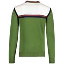 Grayson Fila Vintage Retro Stripe Knit Sweater C/G