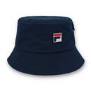 Fila Vintage Lavaro Retro 1990s Rip Stop Bucket Hat in Navy Blue