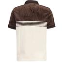 Lennox Fila Vintage Stripe Velour Polo Shirt SL/CB