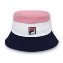 Fila Vintage Marco Tri Colour Bucket Hat in Navy, White and Foxglove