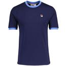 Fila Vintage Marconi Retro Ringer T-shirt in Navy