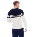 Nate Fila Vintage Crochet Knit Colour Block Crew N