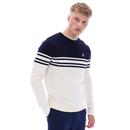 Nate Fila Vintage Crochet Knit Colour Block Crew N