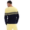 Nate Fila Vintage Crochet Knit Colour Block Crew P