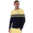 Nate Fila Vintage Crochet Knit Colour Block Crew P