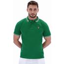 Fila Vintage Prime Wales Retro Tipped Polo Shirt in Amazon/White/High Risk Red