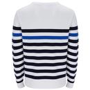 Rakulan Fila Vintage Crochet Knit Breton Jumper W