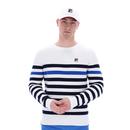 Rakulan Fila Vintage Crochet Knit Breton Jumper W