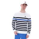 Rakulan Fila Vintage Crochet Knit Breton Jumper W