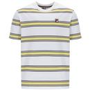 Fila Vintage Sanders Yarn Dye Stripe T-shirt in Gardenia and Popcorn SS25MH004 130