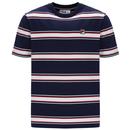 Fila Vintage Sanders Yarn Dye Stripe T-shirt in Navy SS25MH004 410