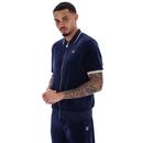 Terry Fila Vintage Zip Through Velour Polo Shirt N
