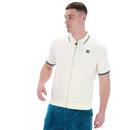 Terry Fila Vintage Zip Through Velour Polo Shirt G