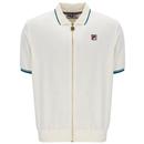 Terry Fila Vintage Zip Through Velour Polo Shirt G