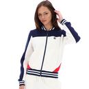 Fila Vintage Women's Hero Track Top Jacket in Navy/Gardenia FW24WC007 410