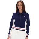 Fila Vintage Women's Harper Cropped Settanta Track Top in Navy FW24WC006 410