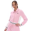 Fila Vintage Women's Harper Cropped Settanta Track Top in Pink Nectar FW24WC006 375