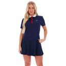 Juno Fila Vintage Women's Fitted Polo Shirt N/G/R