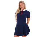 Juno Fila Vintage Women's Fitted Polo Shirt N/G/R