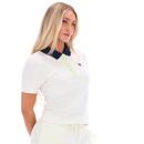 Juno Fila Vintage Women's Fitted Polo Shirt G/N/L