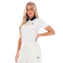 Juno Fila Vintage Women's Fitted Polo Shirt G/N/L