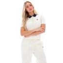 Juno Fila Vintage Women's Fitted Polo Shirt G/N/L