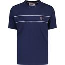 Fila Vintage Williams Piping Tee in Navy SS25MH021 410