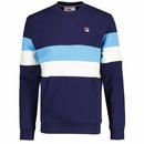 Roman Fila Vintage Colour Block Sweatshirt Navy