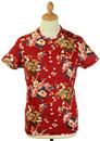 Crimson Ghost FLY53 Retro Indie Floral T-shirt (R)