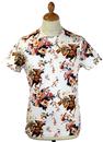 Crimson Ghost FLY53 Retro 70s Indie Floral T-shirt