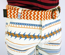 Kanite FLY53 Colour Block Stripe Shorts with Belt