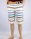 Kanite FLY53 Colour Block Stripe Shorts with Belt