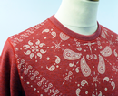 Bloodbuzz FLY53 Retro Paisley Print Indie Sweater