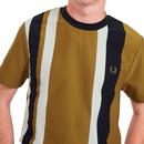FRED PERRY Mens Retro Multi Textured Stripe Tee DC