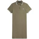 FRED PERRY D3600 Retro Twin Tipped Polo Dress SAGE