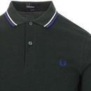FRED PERRY Men's LS Mod Twin Tipped Pique Polo IVY