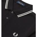 FRED PERRY Mod Twin Tipped Long Sleeve Polo BLACK