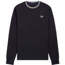 FRED PERRY Men's L/S Twin Tipped T-shirt BLACK