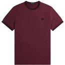 fred perry twin tipped t-shirt aubergine