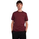 FRED PERRY M1588 Retro Twin Tipped Tee - Aubergine