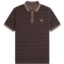 Fred Perry Mod Abstract Graphic Polo Shirt in Carrington Brick M7791 U53