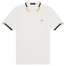 FRED PERRY M8551 Abstract Tipped Polo (Snow White)