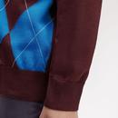 Fred Perry Mod Intarsia Argyle Knitted LS Shirt O