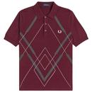 FRED PERRY K1535 Abstract Argyle Knit Polo Shirt