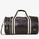 Fred Perry L7255 D57 Retro Barrel Bag in Black/Ecru